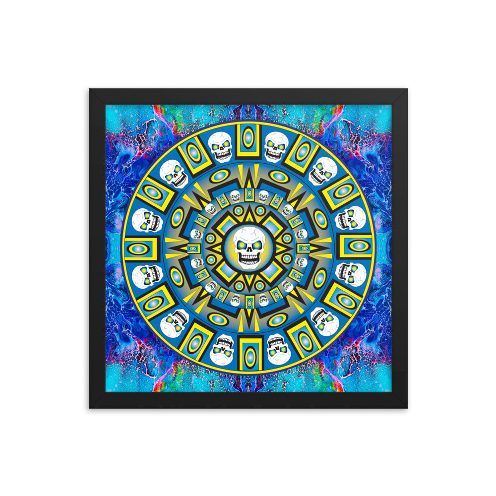 Skull Design Framed Premium Luster Photo Paper Poster - SW-007