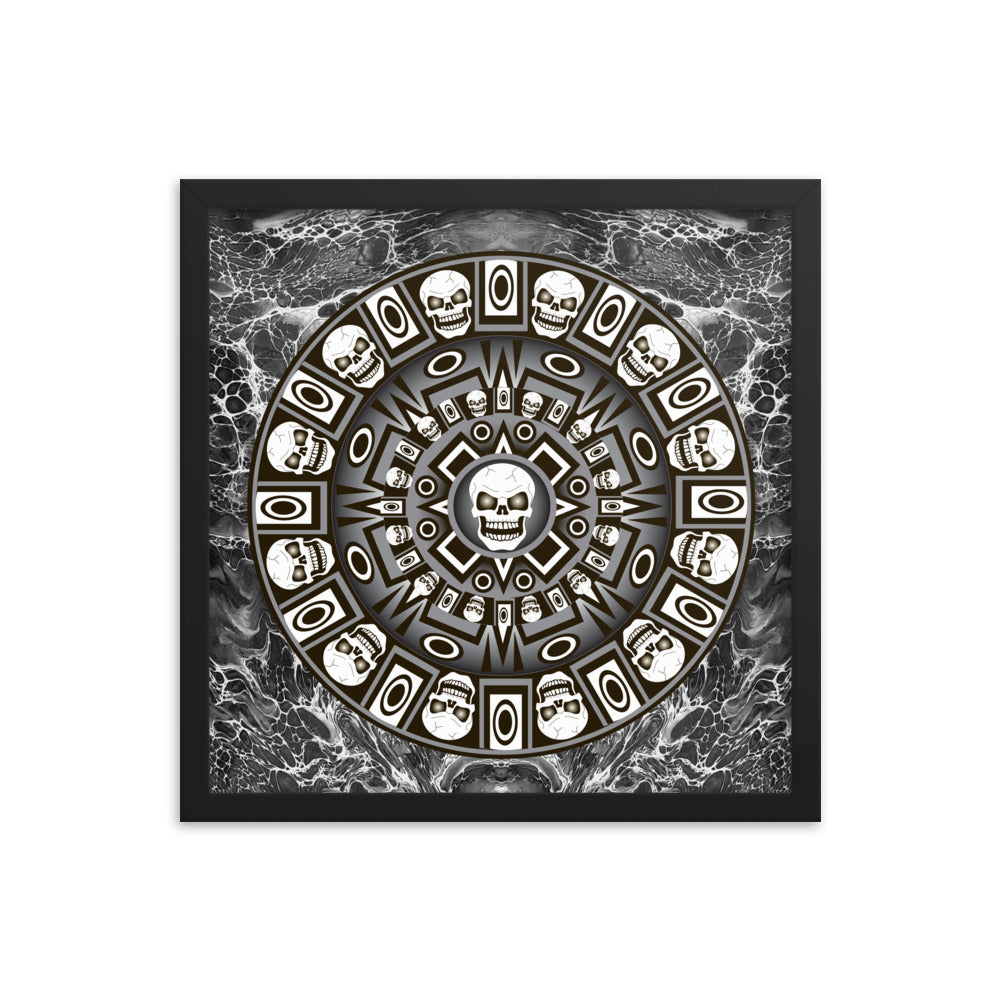 Skull Design Framed Premium Luster Photo Paper Poster - SW-005