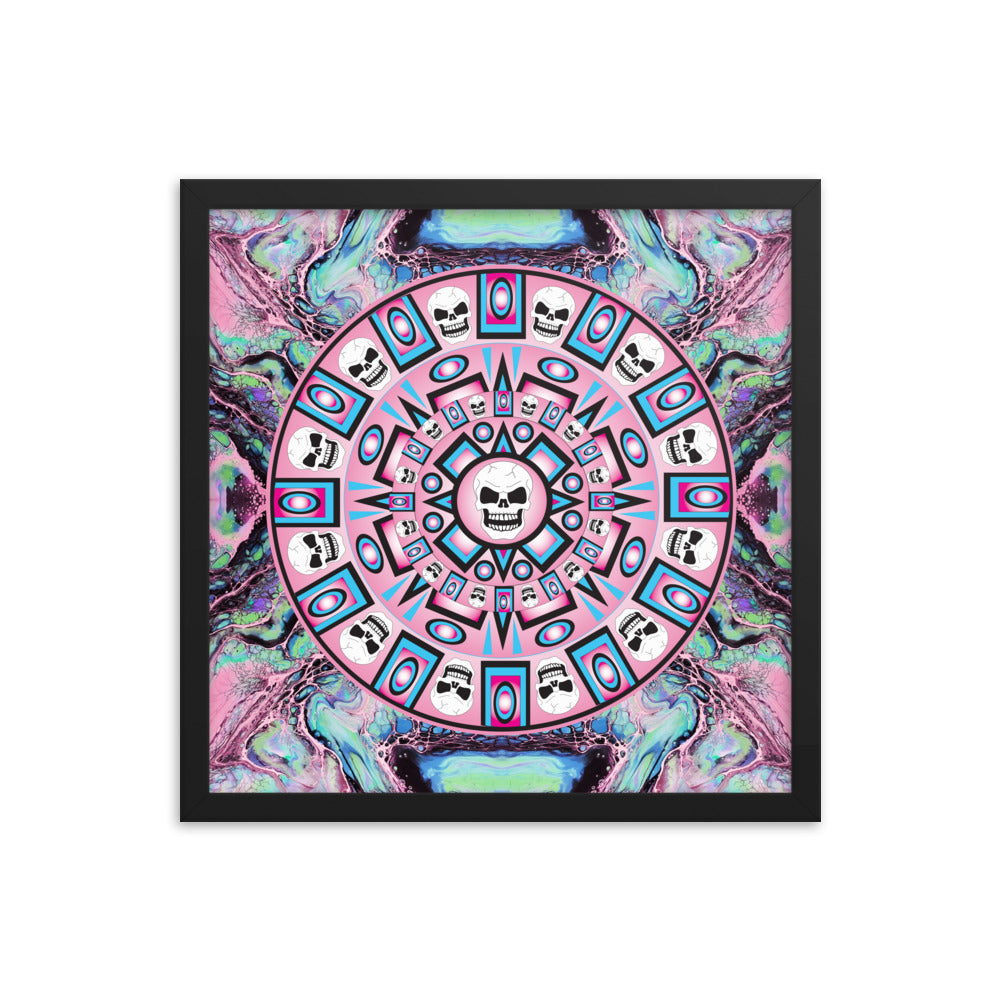 Skull Design Framed Premium Luster Photo Paper Poster - SW-012