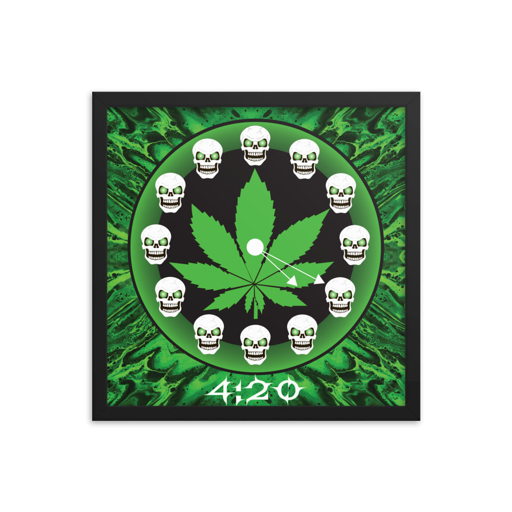 Skull Design Framed Premium Luster Photo Paper Poster - SW-013