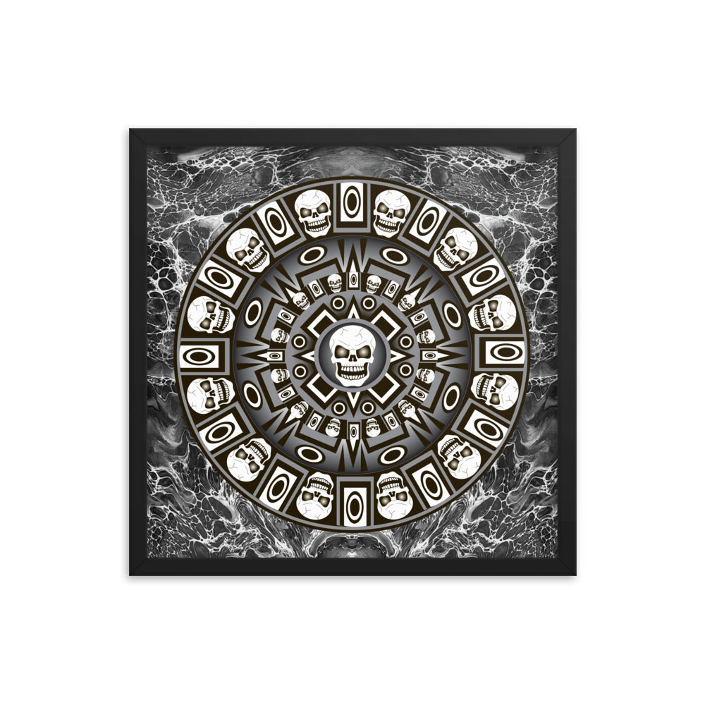 Skull Design Framed Premium Luster Photo Paper Poster - SW-005