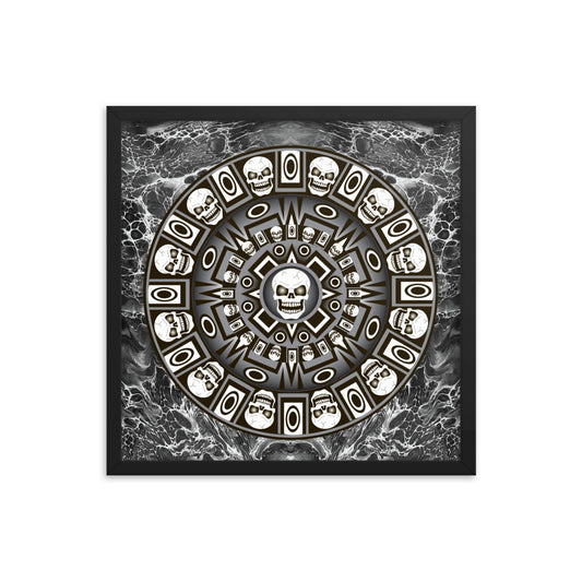 Skull Design Framed Premium Luster Photo Paper Poster - SW-005