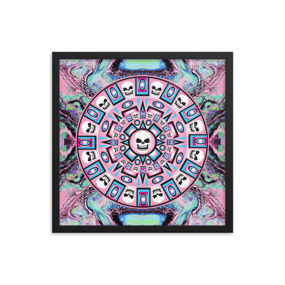 Skull Design Framed Premium Luster Photo Paper Poster - SW-012