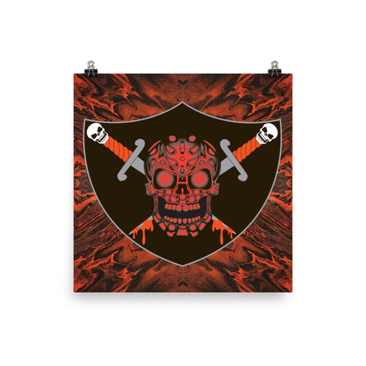 Skull Design Premium Luster Photo Paper Poster - SW-009