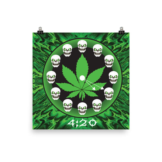 Skull Design Premium Luster Photo Paper Poster - SW-013