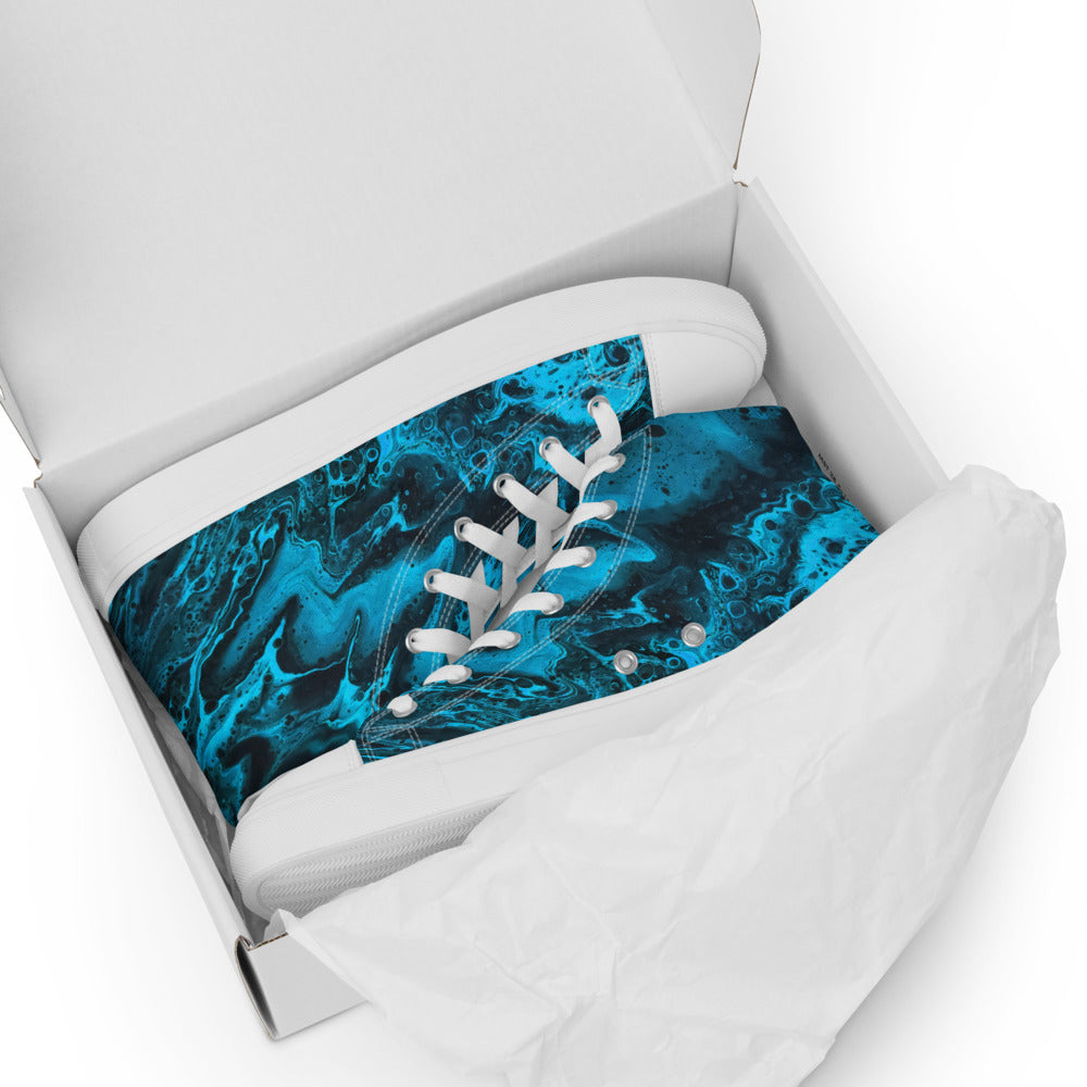 Women’s High Tops - Fluid Art Design - FA-006A