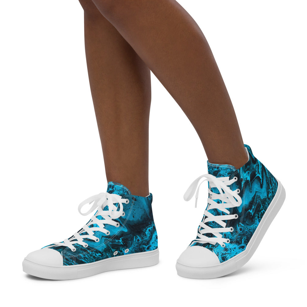 Women’s High Tops - Fluid Art Design - FA-006A