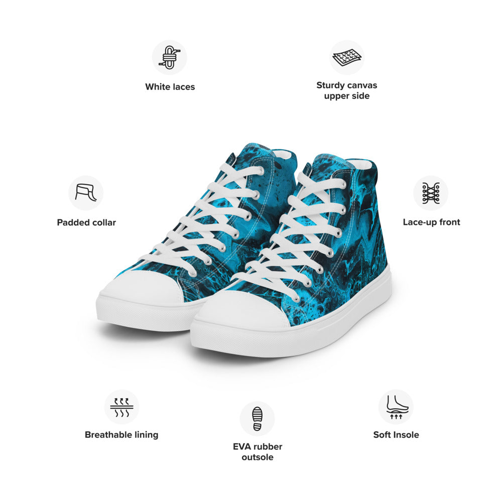 Women’s High Tops - Fluid Art Design - FA-006A