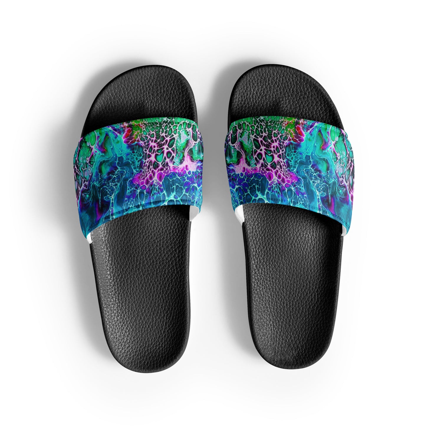 Women's Slides - Fluid Art Design - FA-012B-1