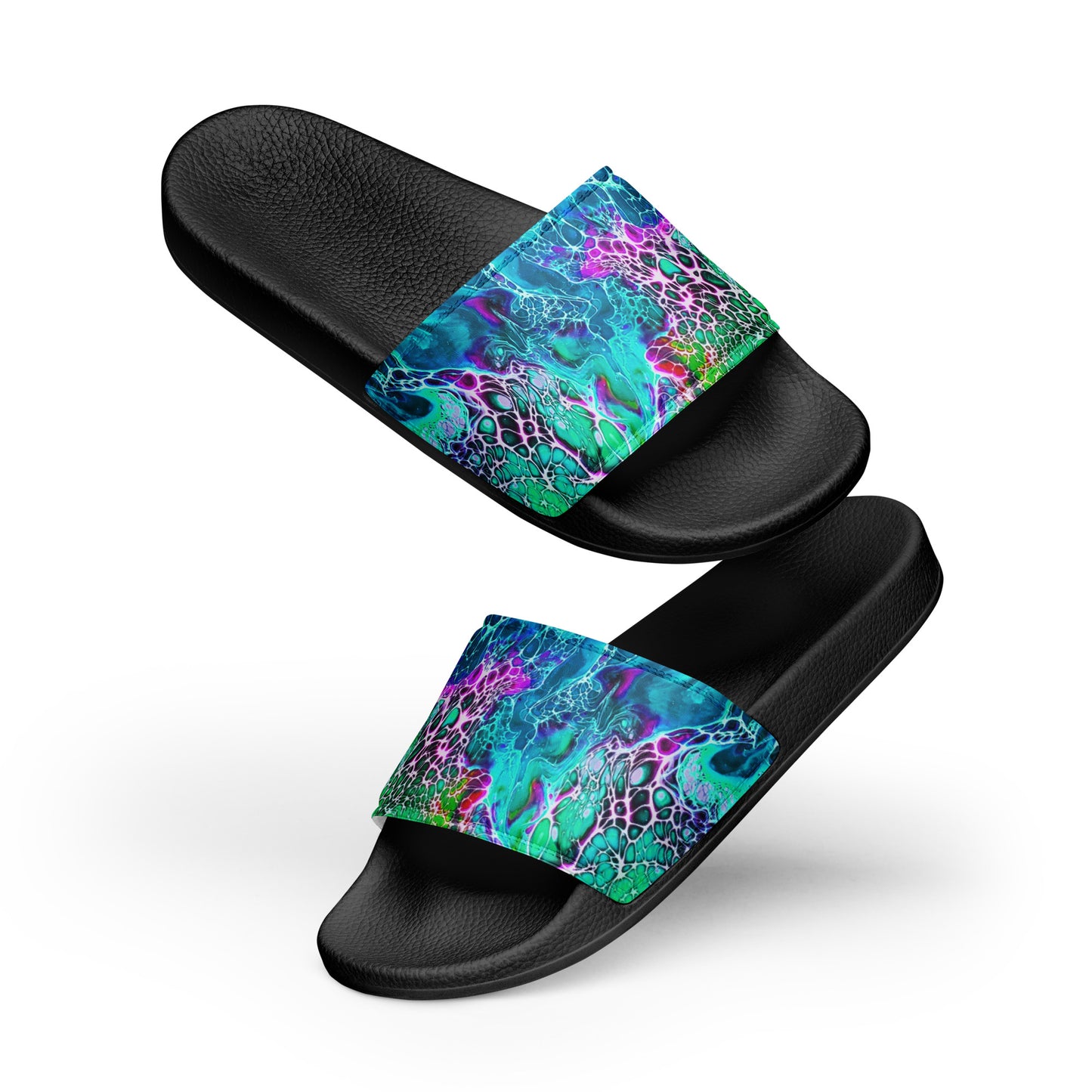 Women's Slides - Fluid Art Design - FA-012B-1
