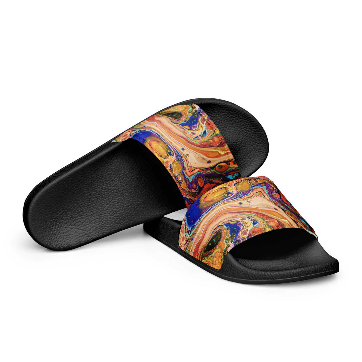 Women's Slides - Fluid Art Design - FA-011E-1