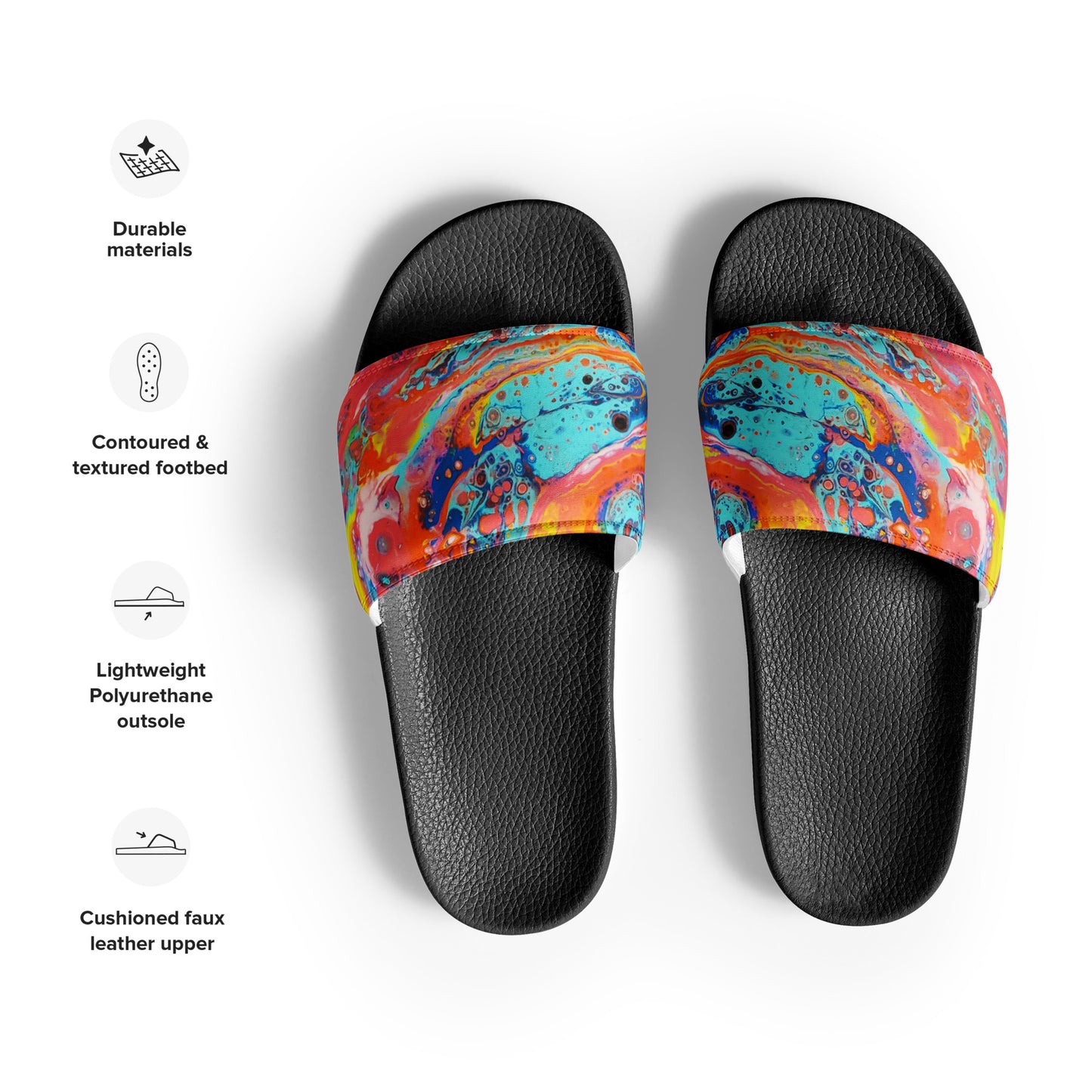 Women's Slides - Fluid Art Design - FA-008-2