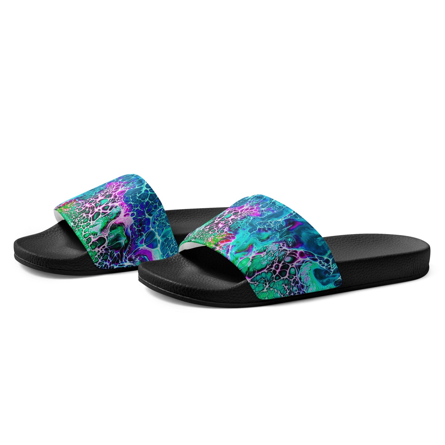 Women's Slides - Fluid Art Design - FA-012B-1