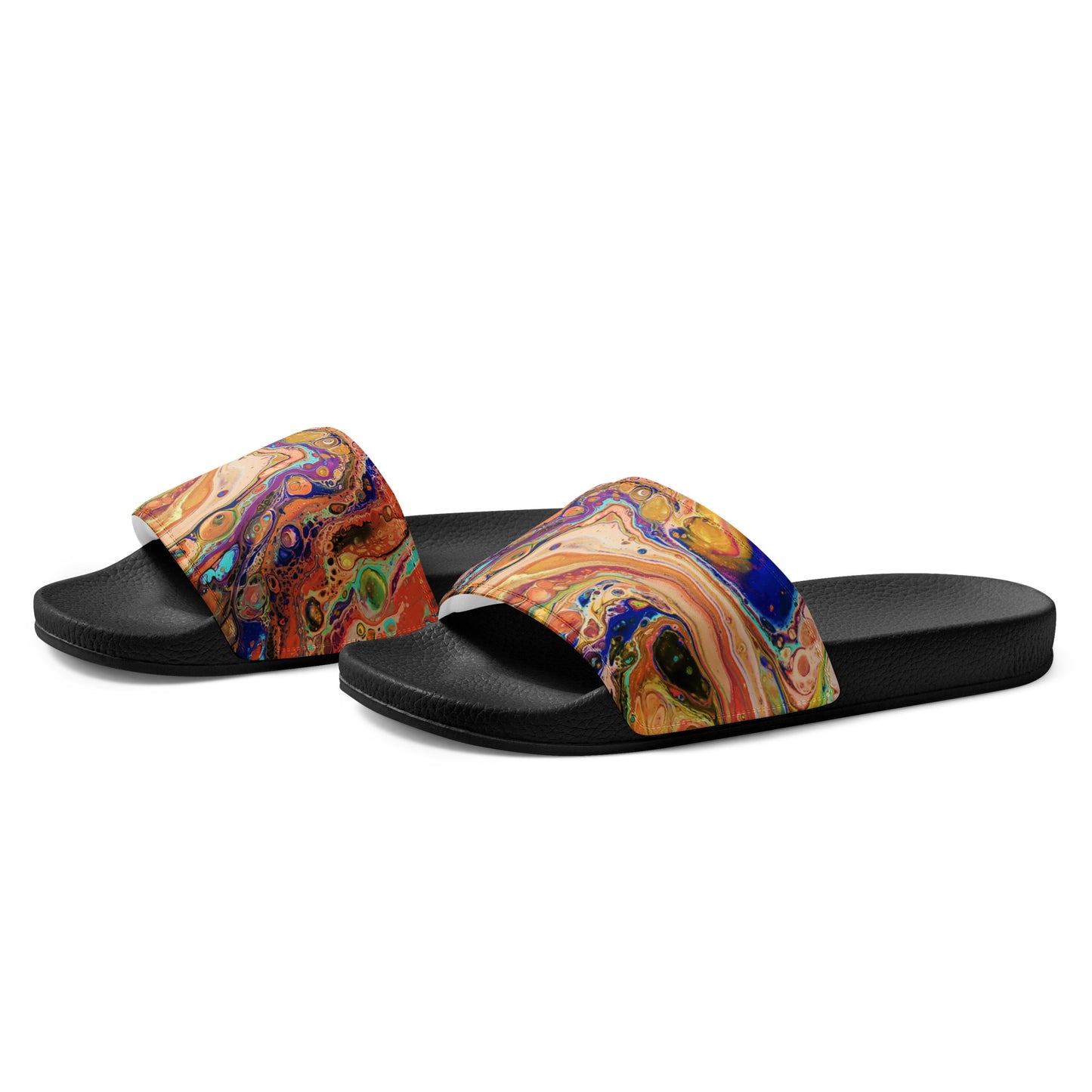Women's Slides - Fluid Art Design - FA-011E-1