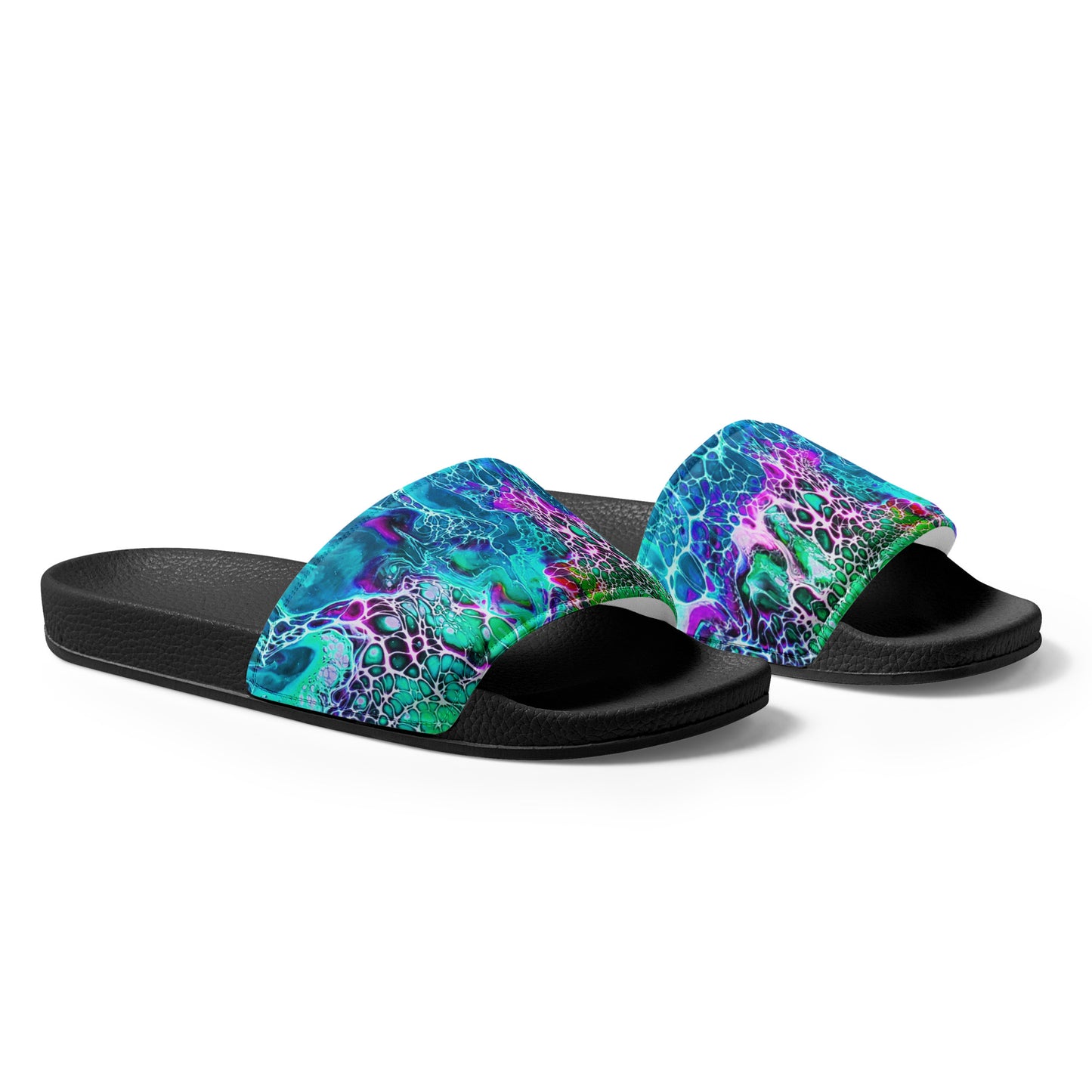 Women's Slides - Fluid Art Design - FA-012B-1