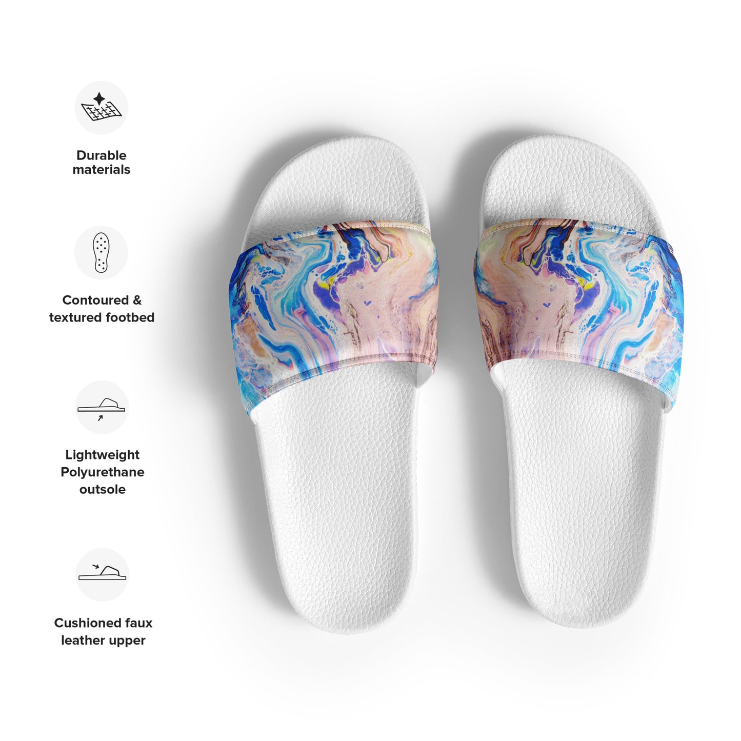 Women's Slides - Fluid Art Design - FA-019A
