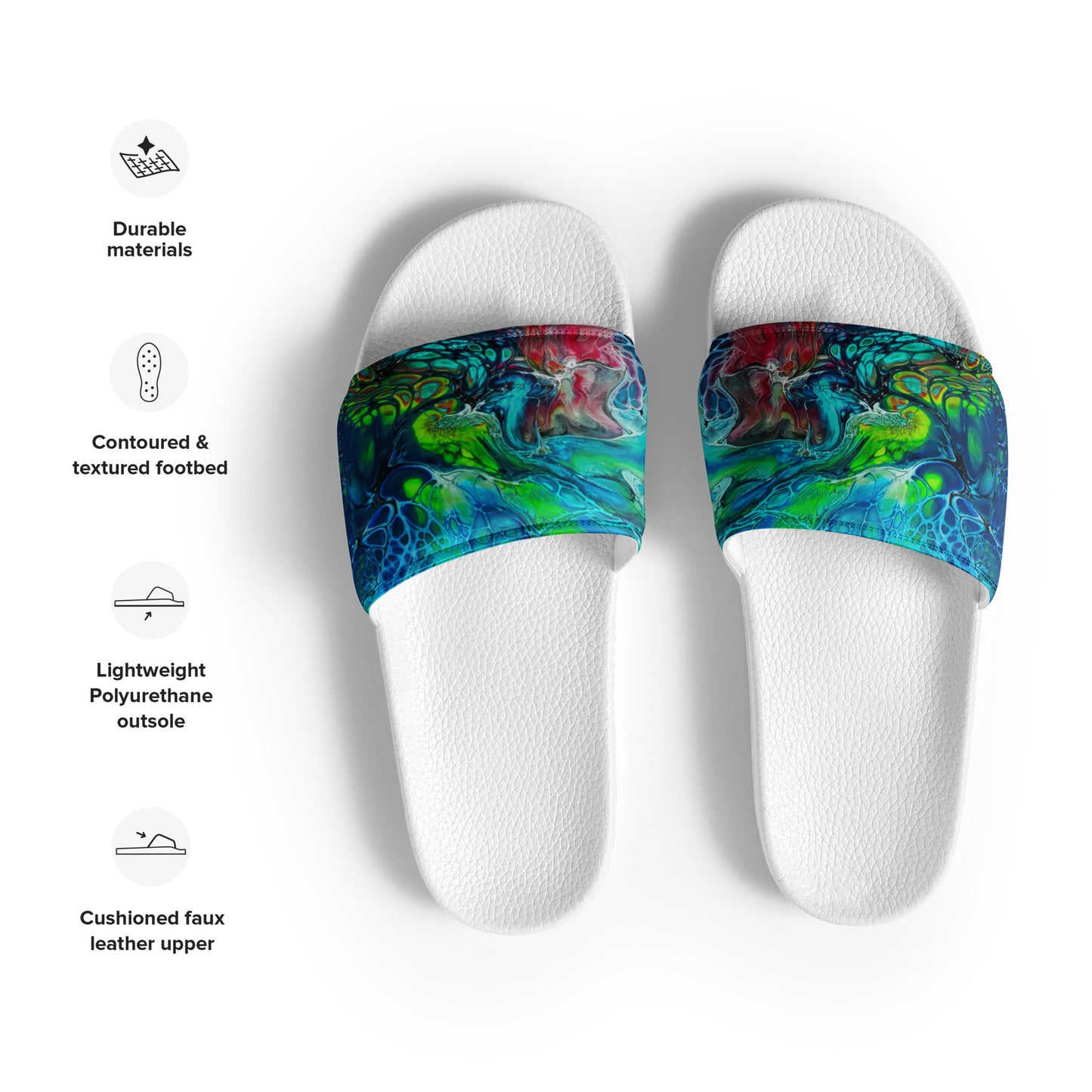 Women's Slides - Fluid Art Design - FA-013