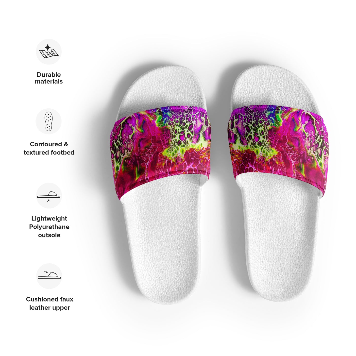 Women's Slides - Fluid Art Design - FA-012C-1