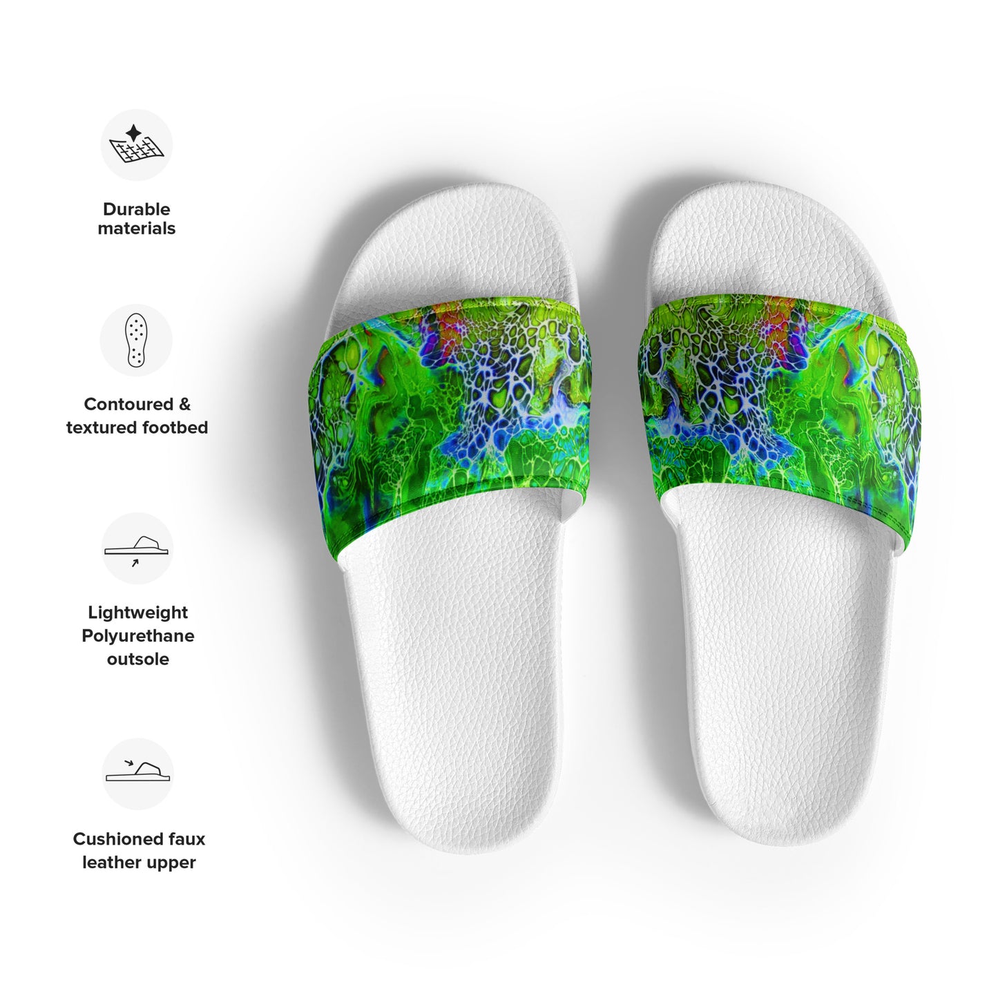 Women's Slides - Fluid Art Design - FA-012A-1