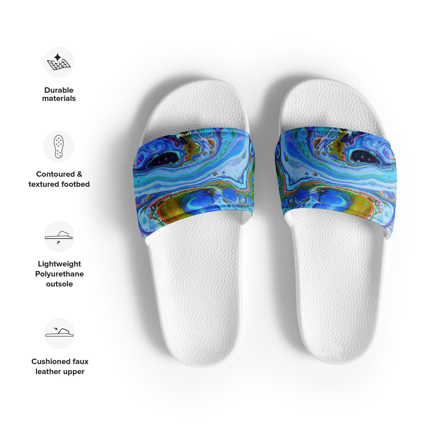 Women's Slides - Fluid Art Design - FA-011A-1