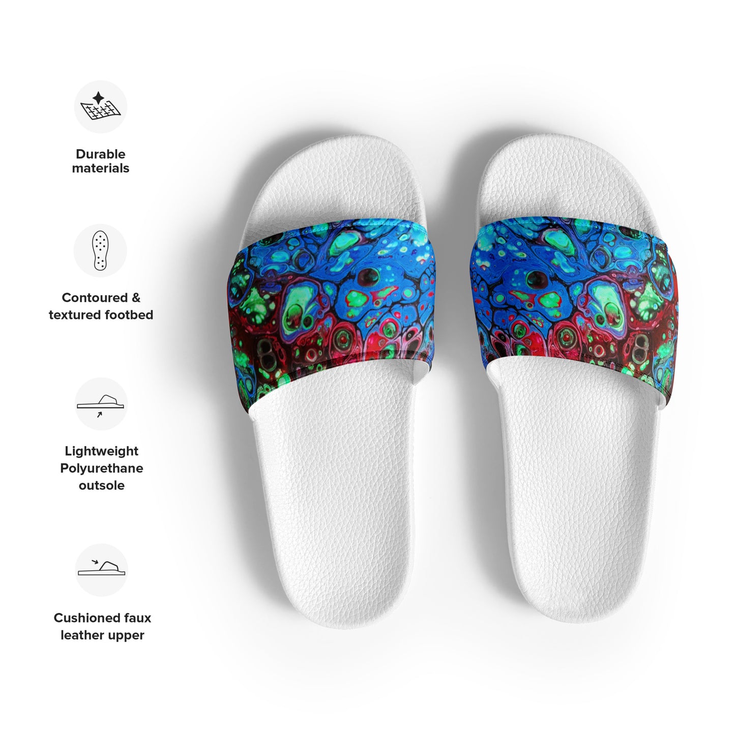 Women's Slides - Fluid Art Design - FA-007C-1
