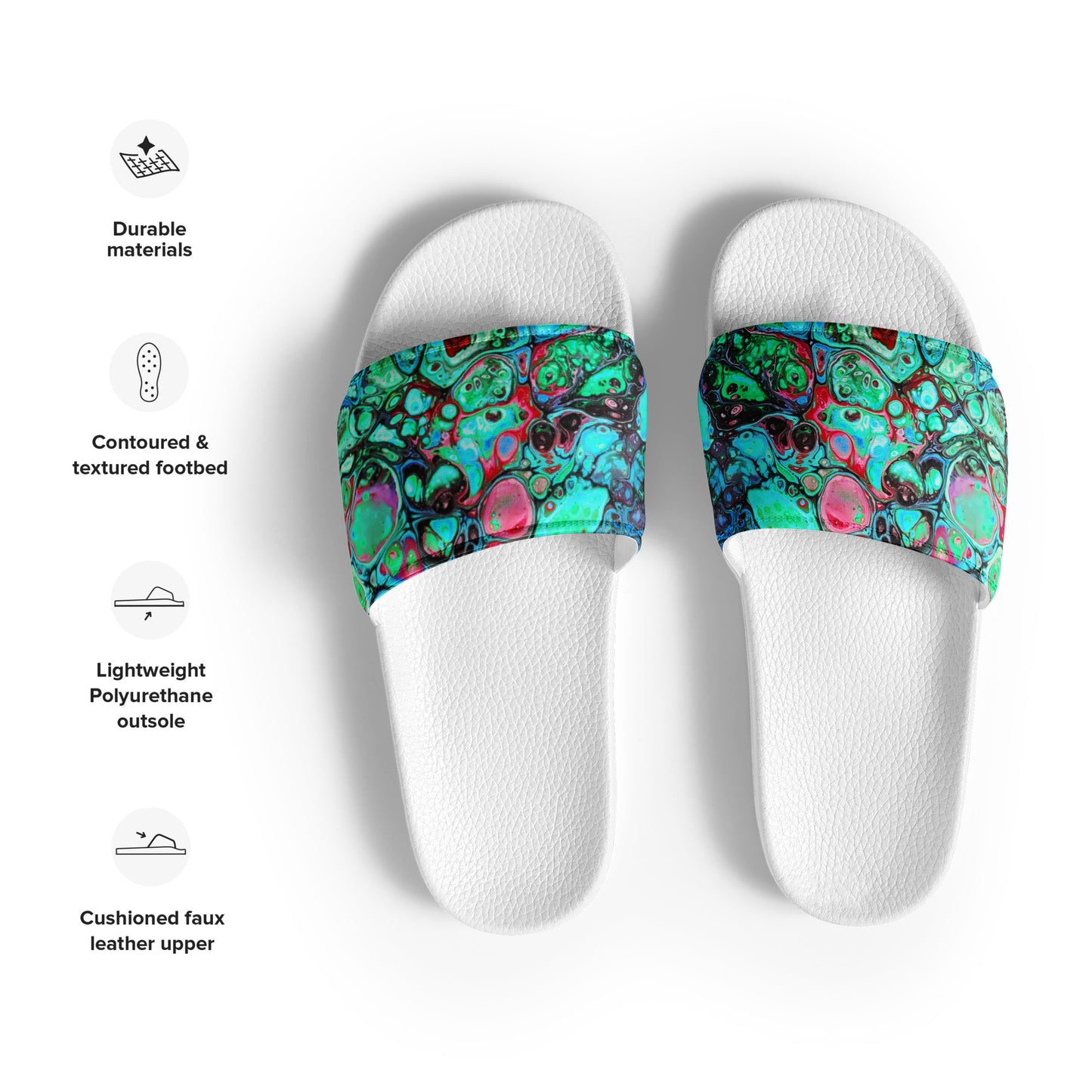 Women's Slides - Fluid Art Design - FA-007C-2