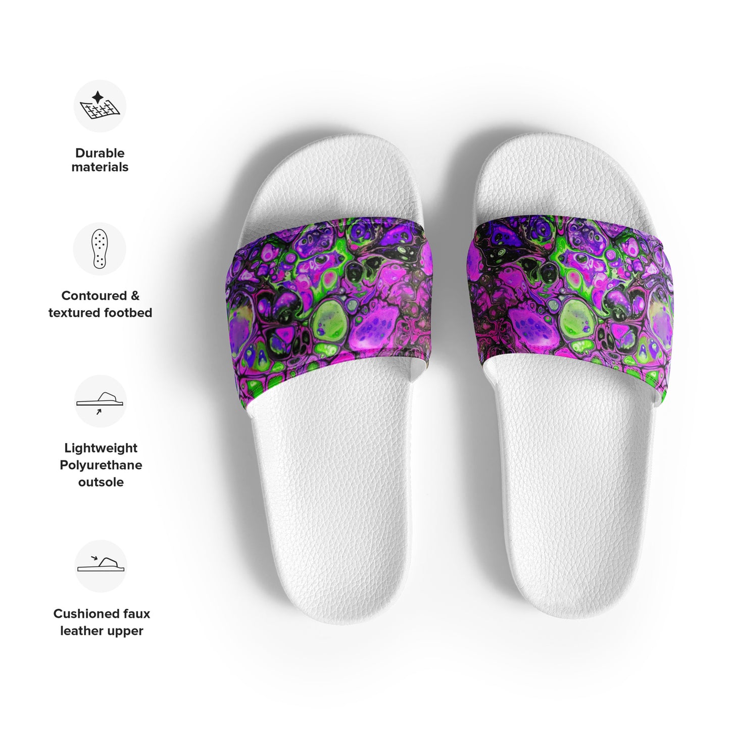 Women's Slides - Fluid Art Design - FA-007A-2