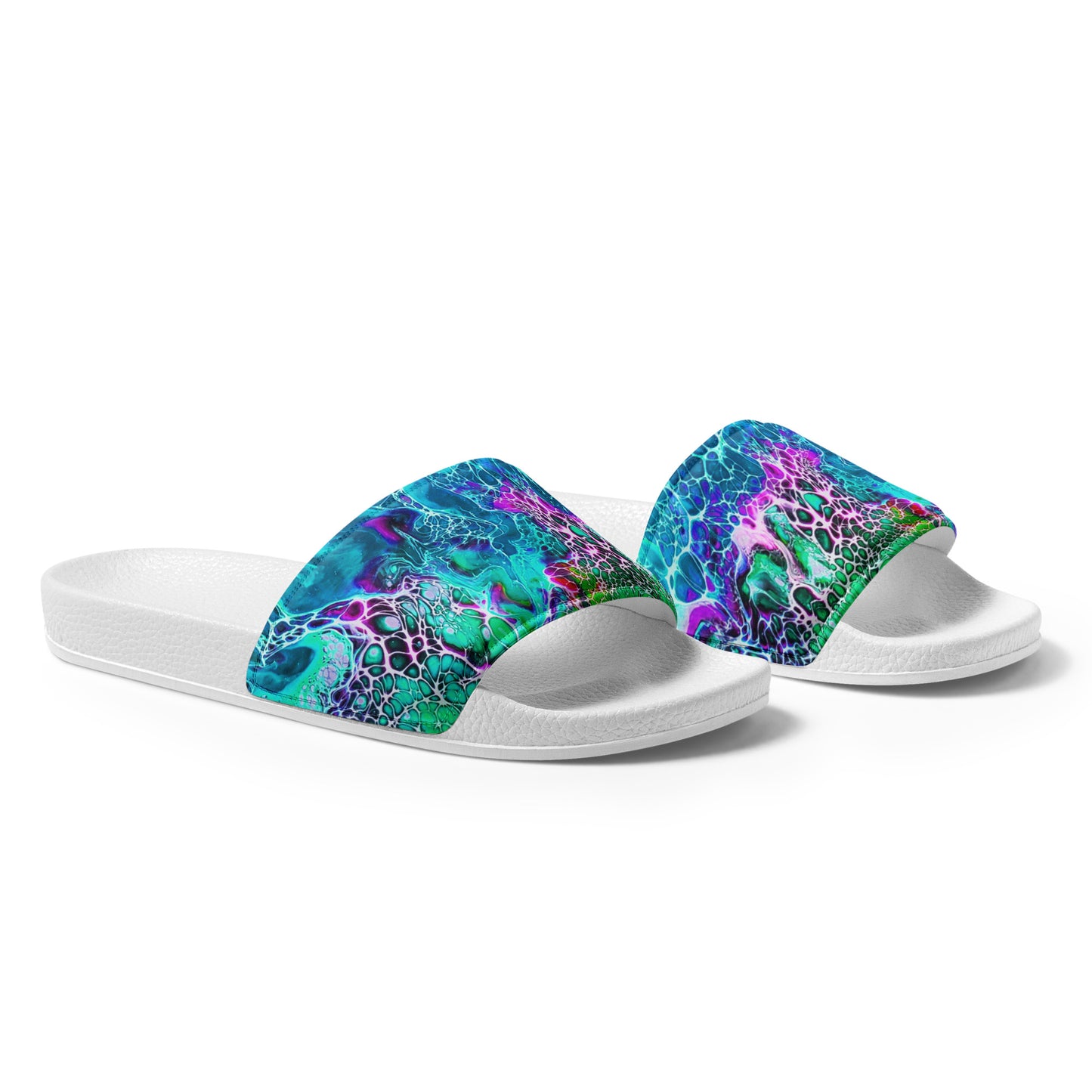 Women's Slides - Fluid Art Design - FA-012B-1