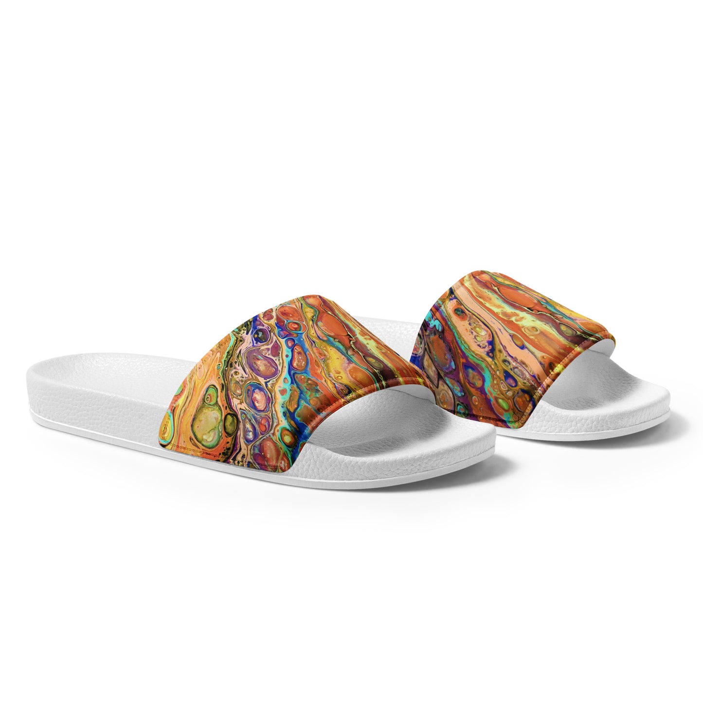 Women's Slides - Fluid Art Design - FA-011E-2