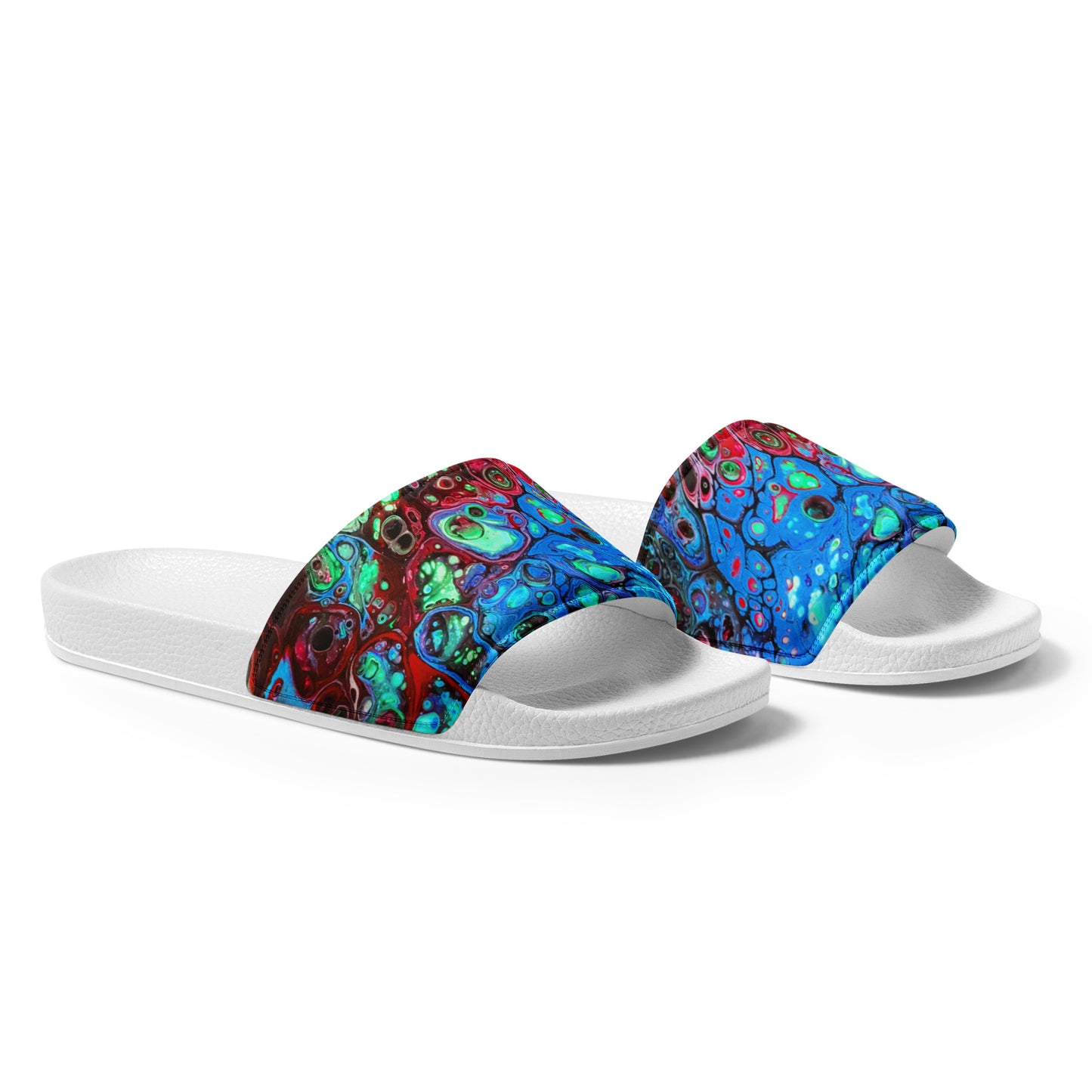 Women's Slides - Fluid Art Design - FA-007C-1