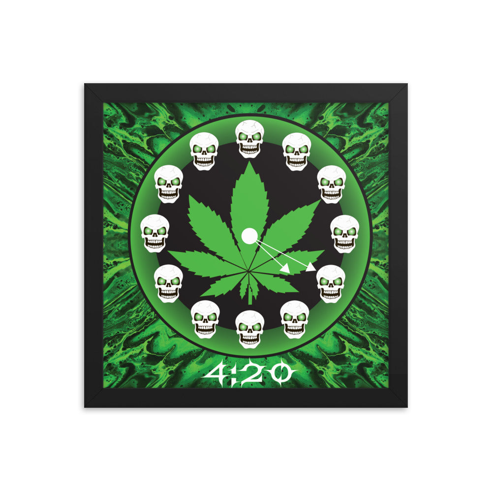 Skull Design Enhanced Matte Paper Framed Poster - SW-013