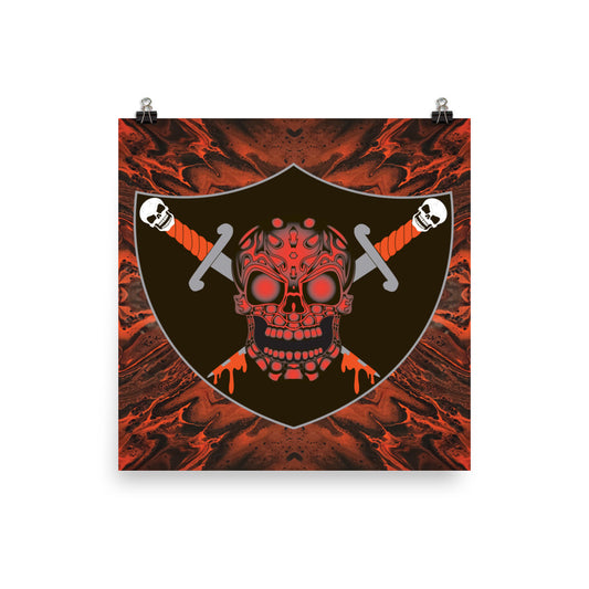Skull Design Enhanced Matte Paper Poster - SW-009