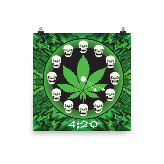 Skull Design Enhanced Matte Paper Poster - SW-013