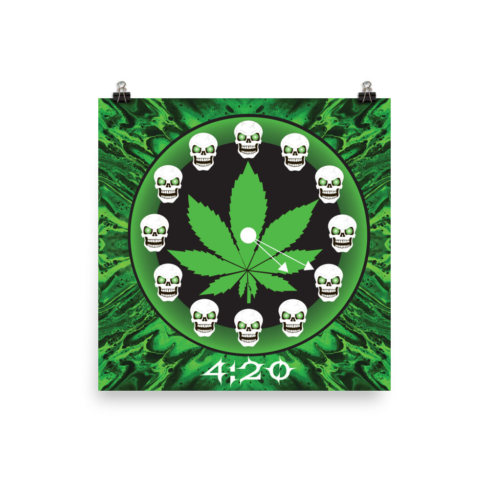 Skull Design Enhanced Matte Paper Poster - SW-013