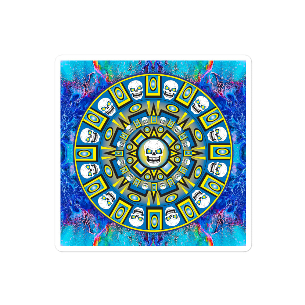 Skull Design Sticker - SW-007