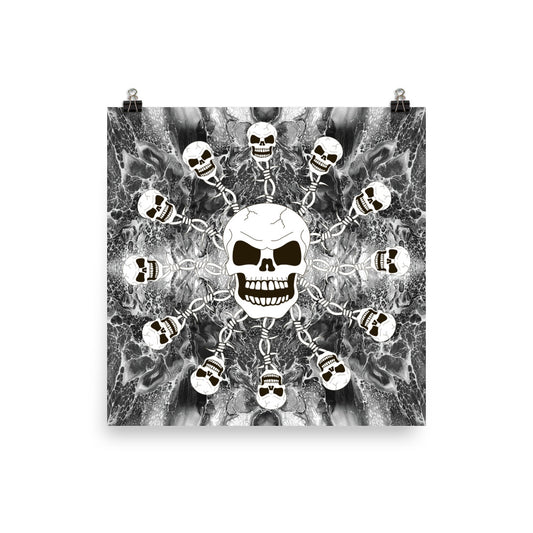Skull Design Premium Luster Photo Paper Poster - SW-008