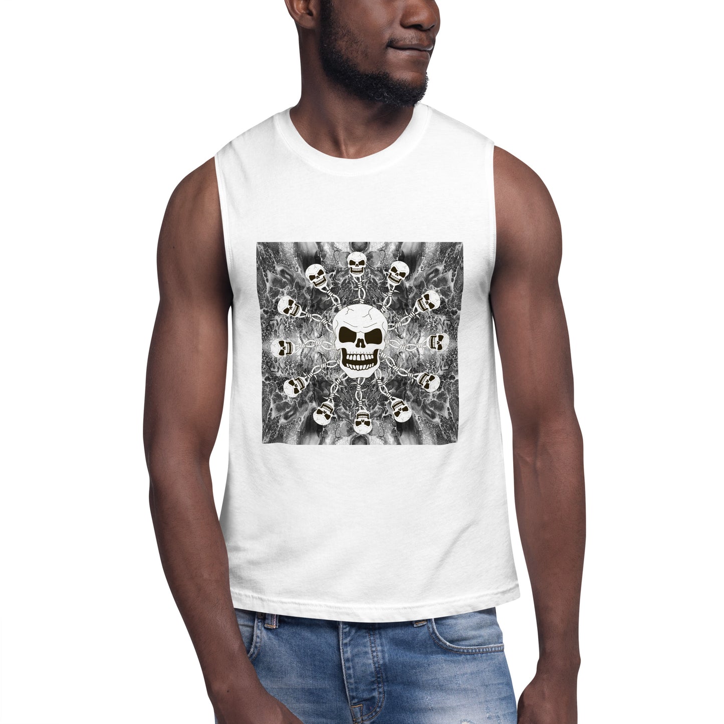 Skull Muscle Shirt | Bella + Canvas 3483 - SWN-MS-008