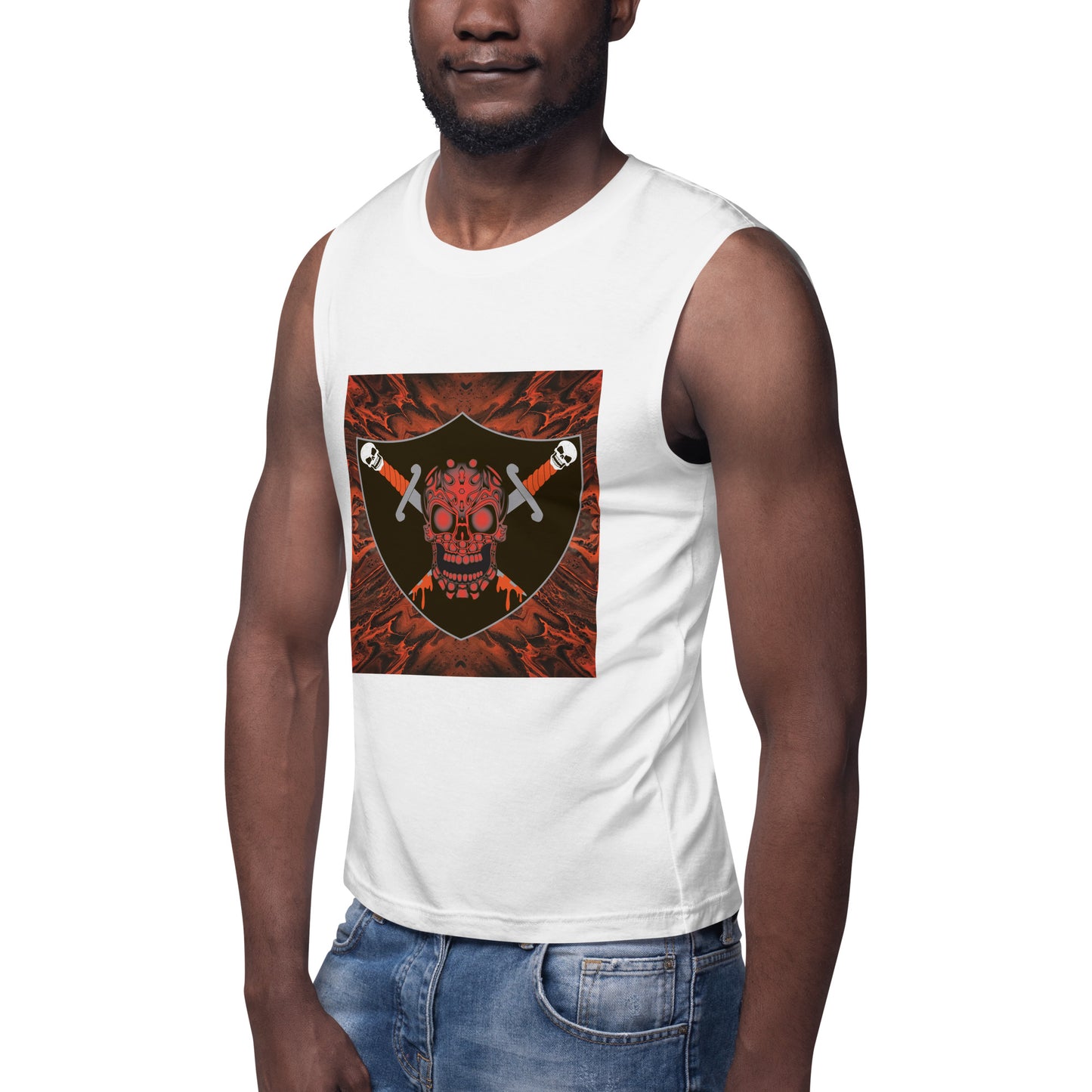 Skull Muscle Shirt | Bella + Canvas 3483 - SWN-MS-009